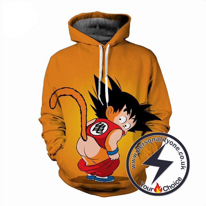 Dragon Ball Z - Funny Kid Goku 3D - Hoodies